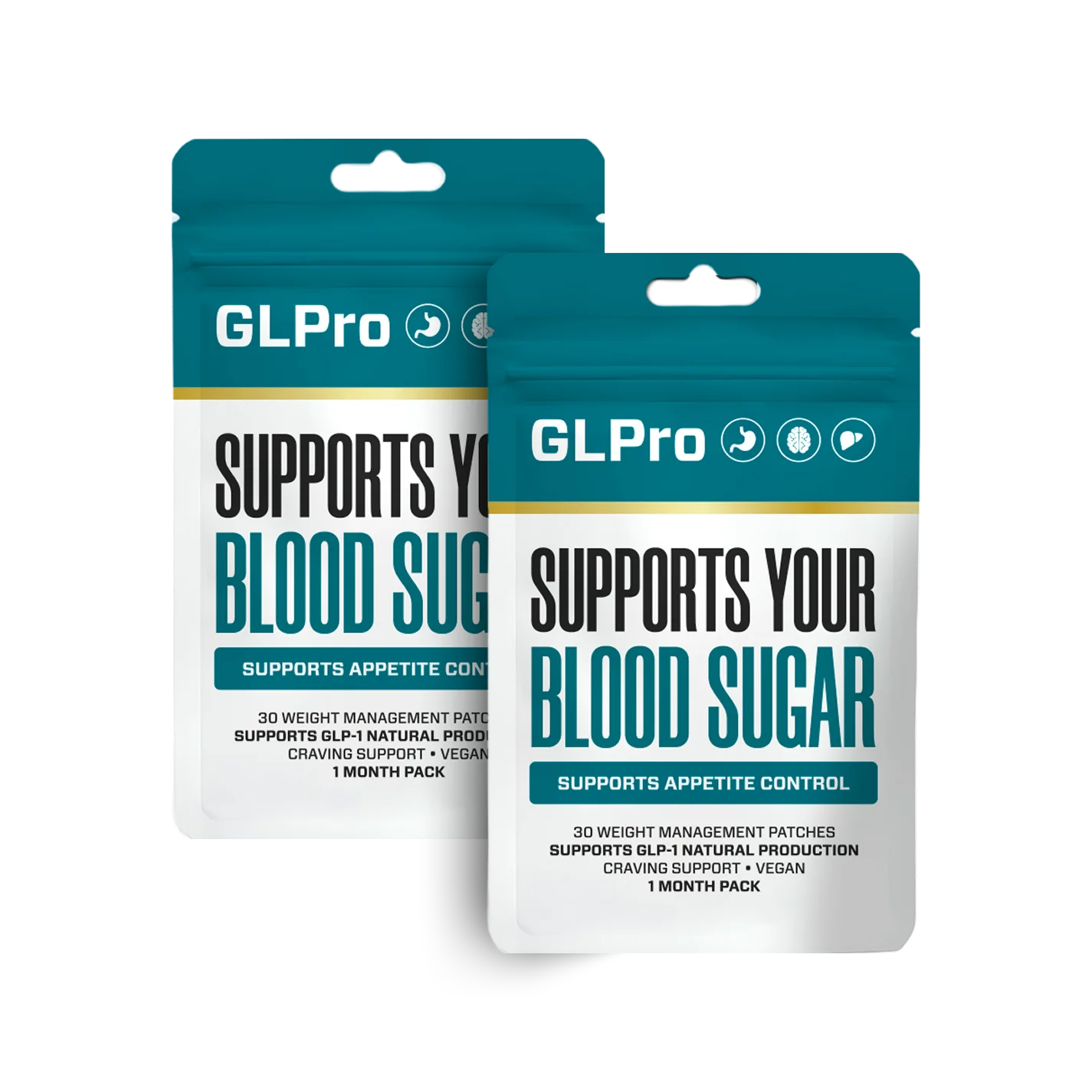 GLPro Patches 2-pack, two monthly pouches